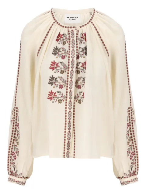 ISABEL MARANT embroidered-flowers blouse