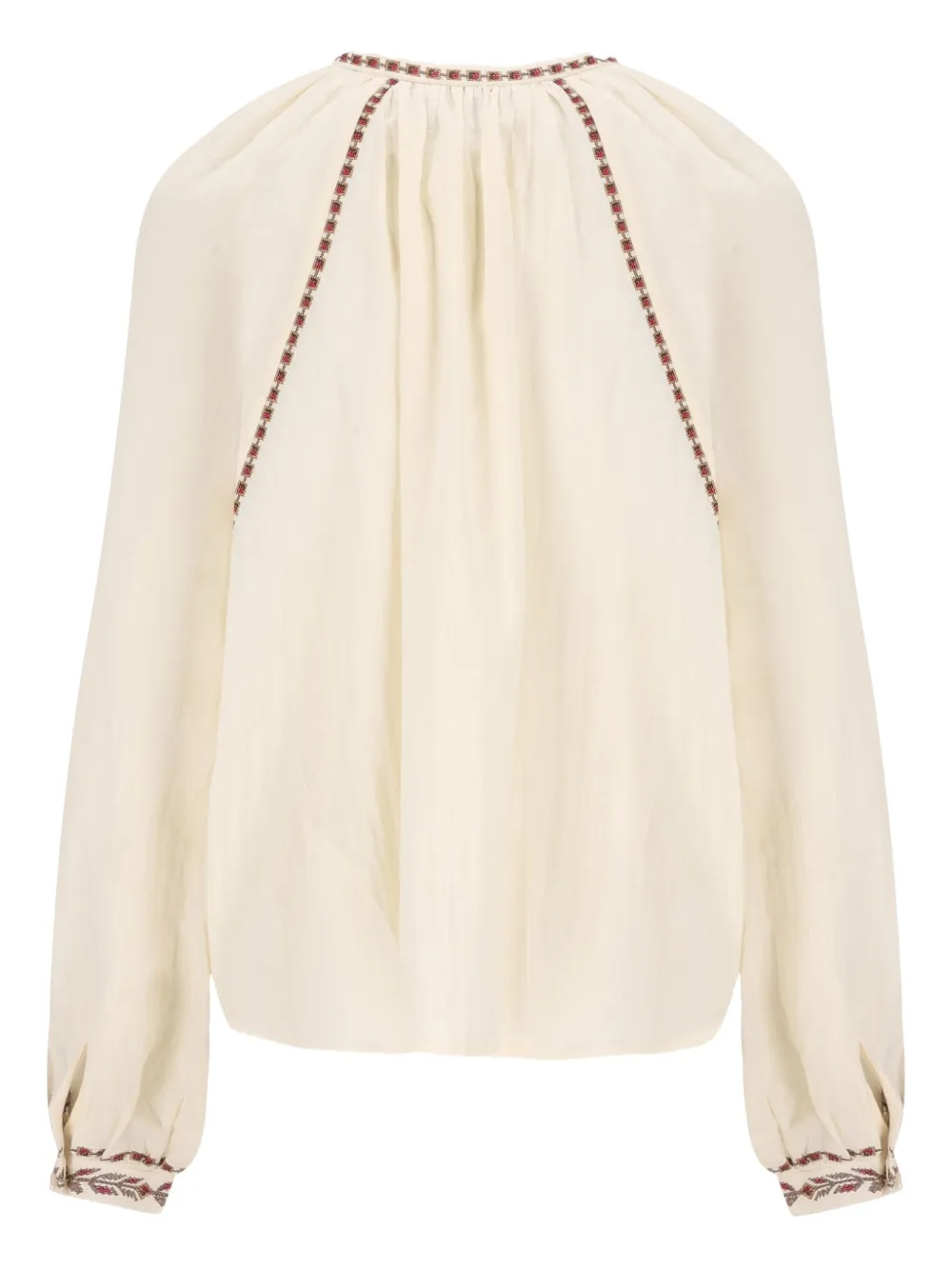 ISABEL MARANT embroidered-flowers blouse - Beige