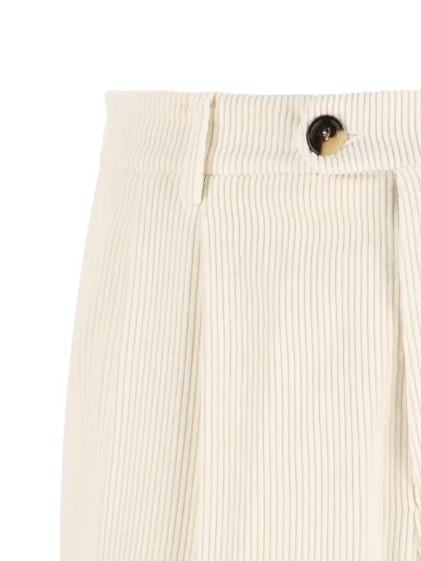Brunello Cucinelli コーデュロイ パンツ | ホワイト | FARFETCH JP