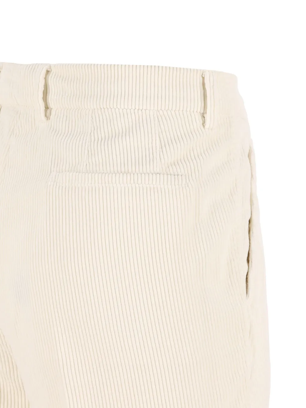 Brunello Cucinelli Ribfluwelen broek met geplooide voorkant Wit