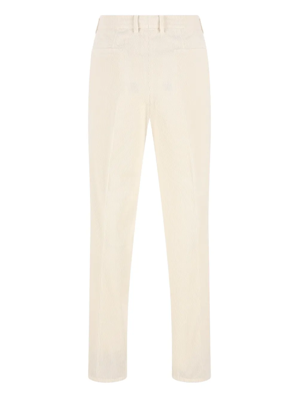 Brunello Cucinelli pleated-front corduroy trousers - Wit