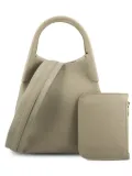 Loro Piana hammered calfskin top-handle backpack - Neutrals