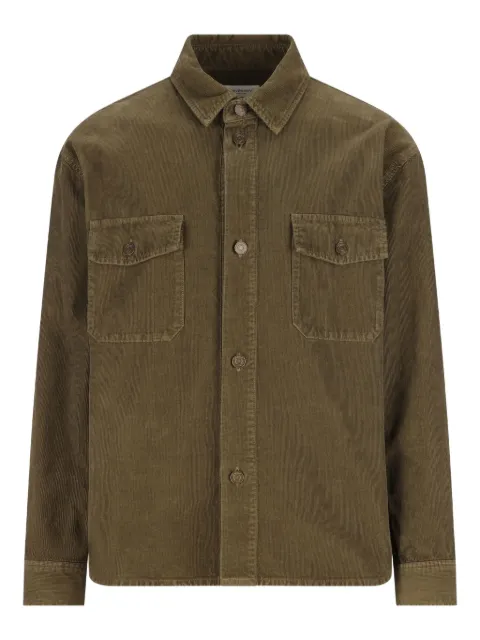 Saint Laurent camisa de pana con bolsillos y solapa