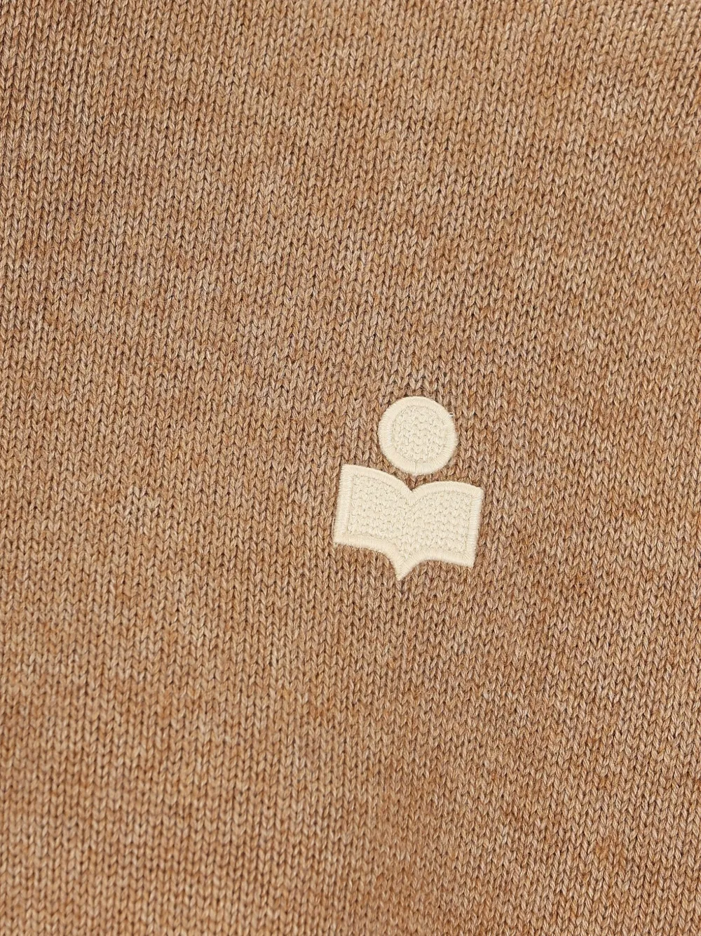 ISABEL MARANT Sweater met hoge hals en geborduurd logo Bruin