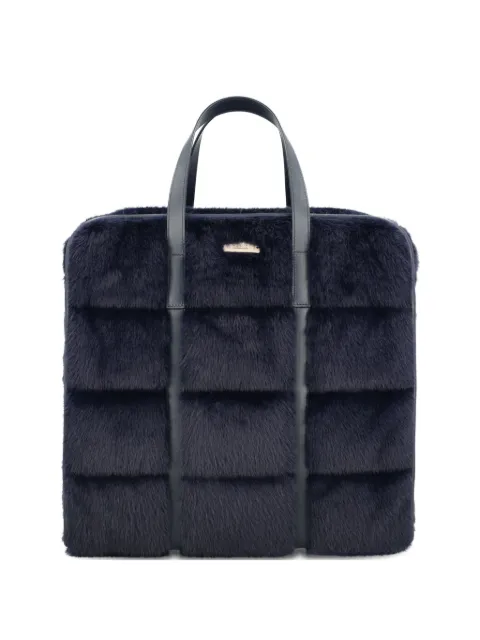 Herno medium quilted faux-fur tote bag 