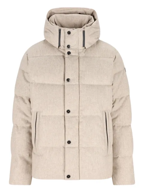 Hand Picked quilted detachable-hood padded jacket