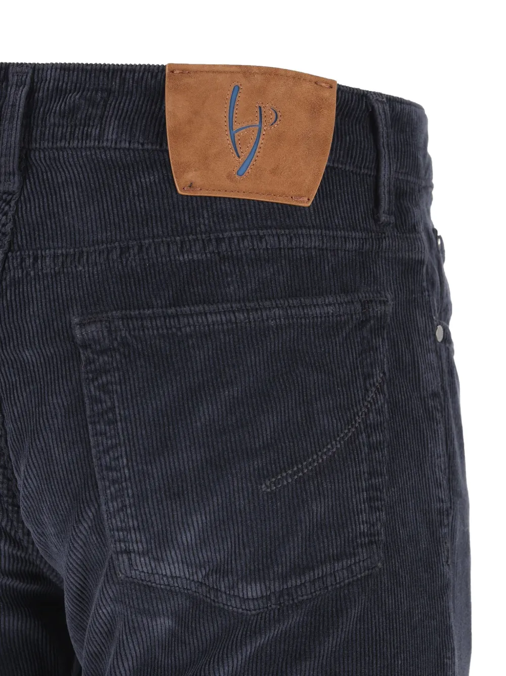 Hand Picked Ribfluwelen broek Blauw