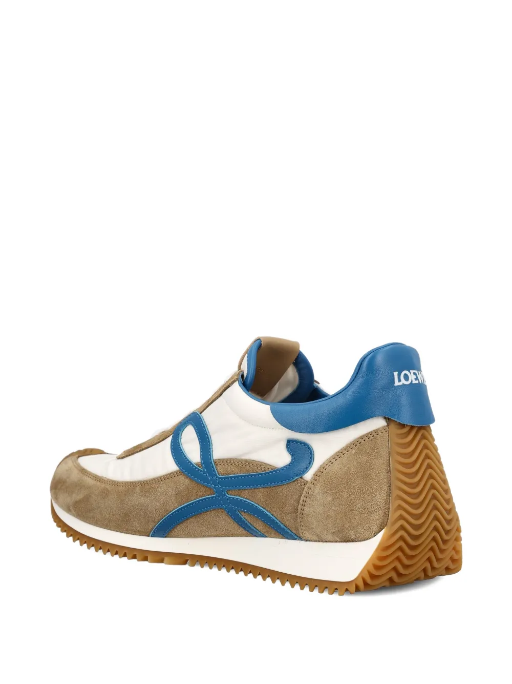 Loewe Sneakers Flow Runner Multicolor In Pelle Scamosciata E Nylon Uomo In Animal Print