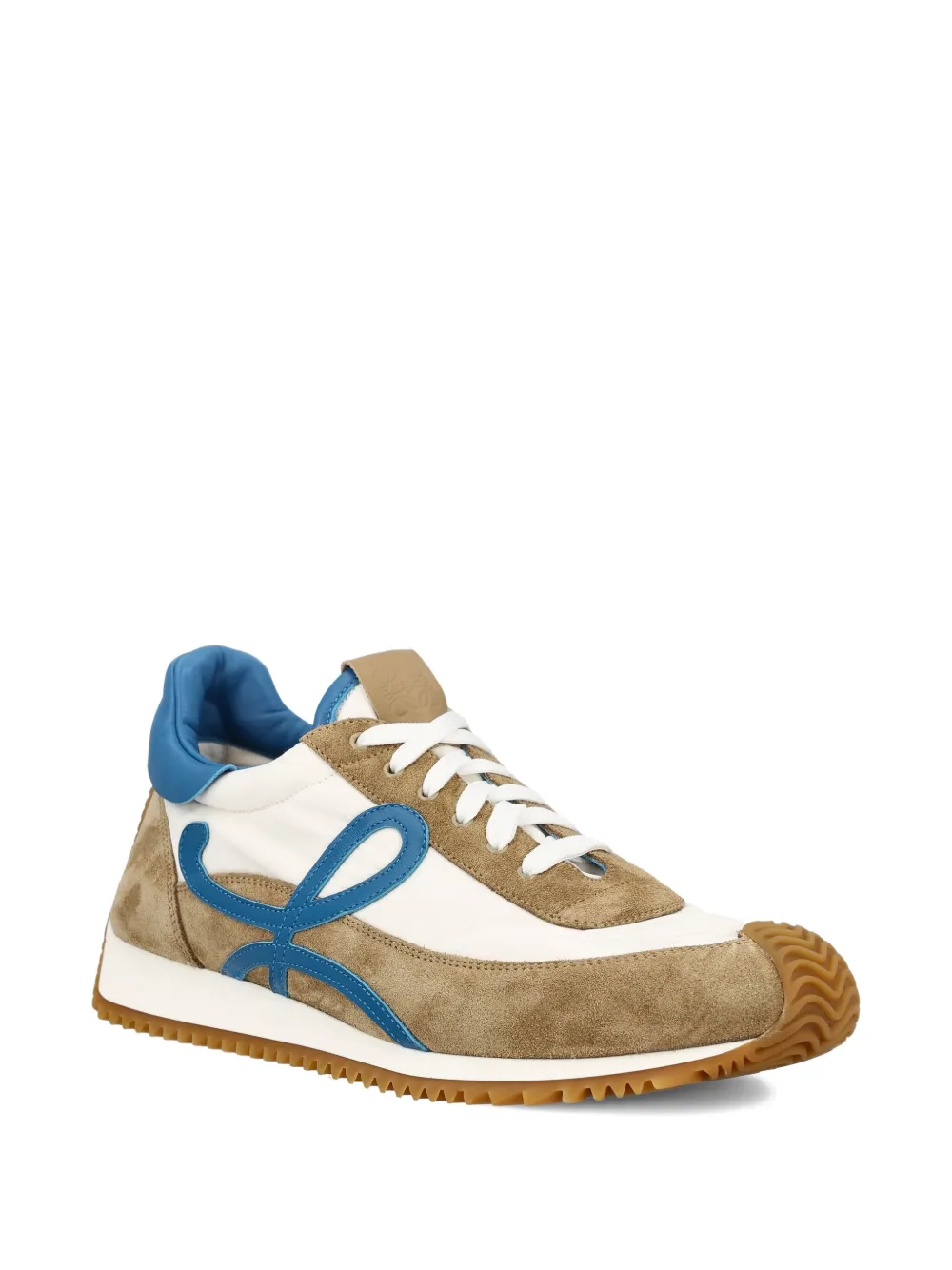 Loewe Sneakers Flow Runner Multicolor In Pelle Scamosciata E Nylon Uomo In Animal Print