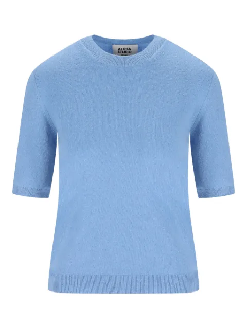ALPHA STUDIO short-sleeve cashmere top