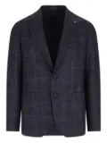 Tagliatore checked buttoned blazer - Blue