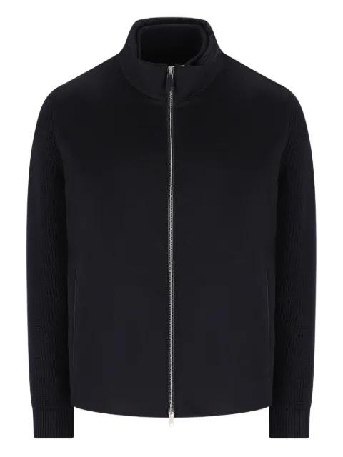 Zegna high-neck ribbed cashmere cardigan