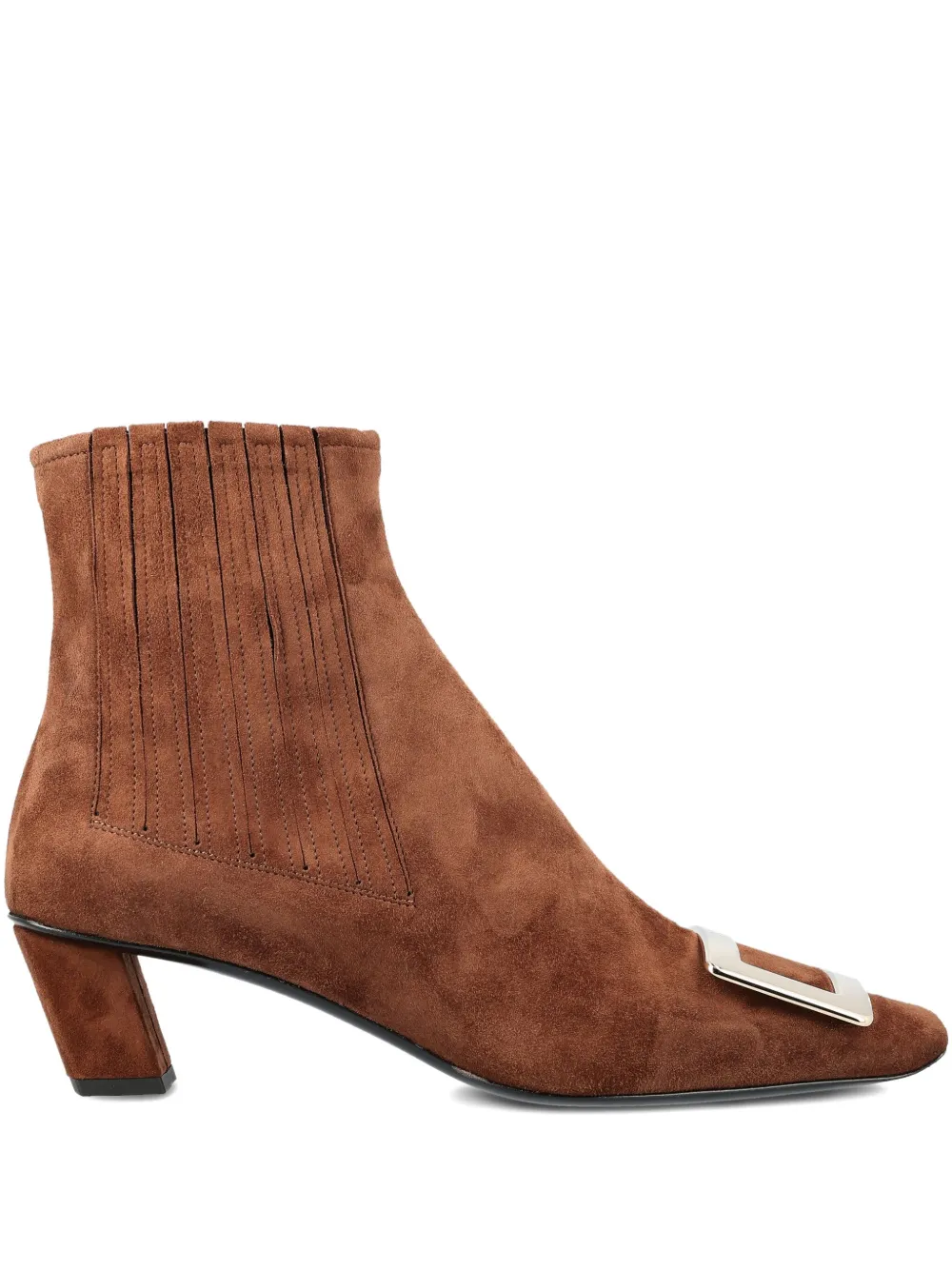 Roger Vivier 45mm buckle-detail suede boots | Brown | Image 1