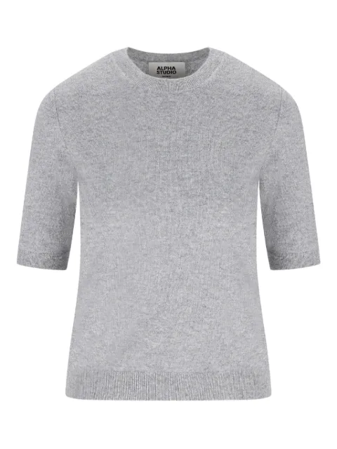 ALPHA STUDIO short-sleeve cashmere sweater