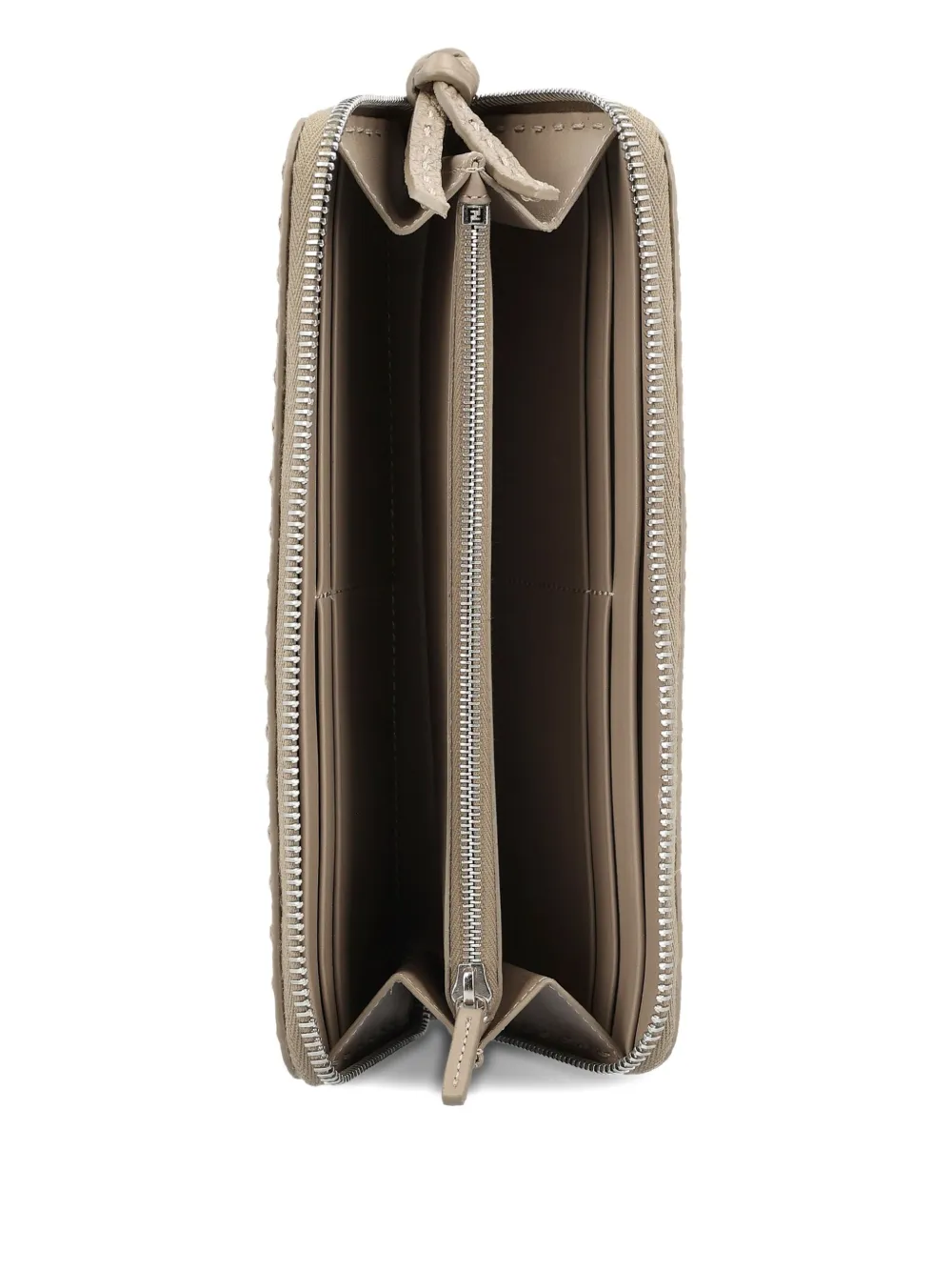 Fendi Zip-around Leather Wallet In Brown