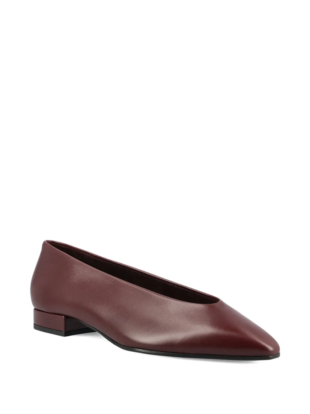 Loro Piana Kalfsleren ballerina's met puntige neus - Rood