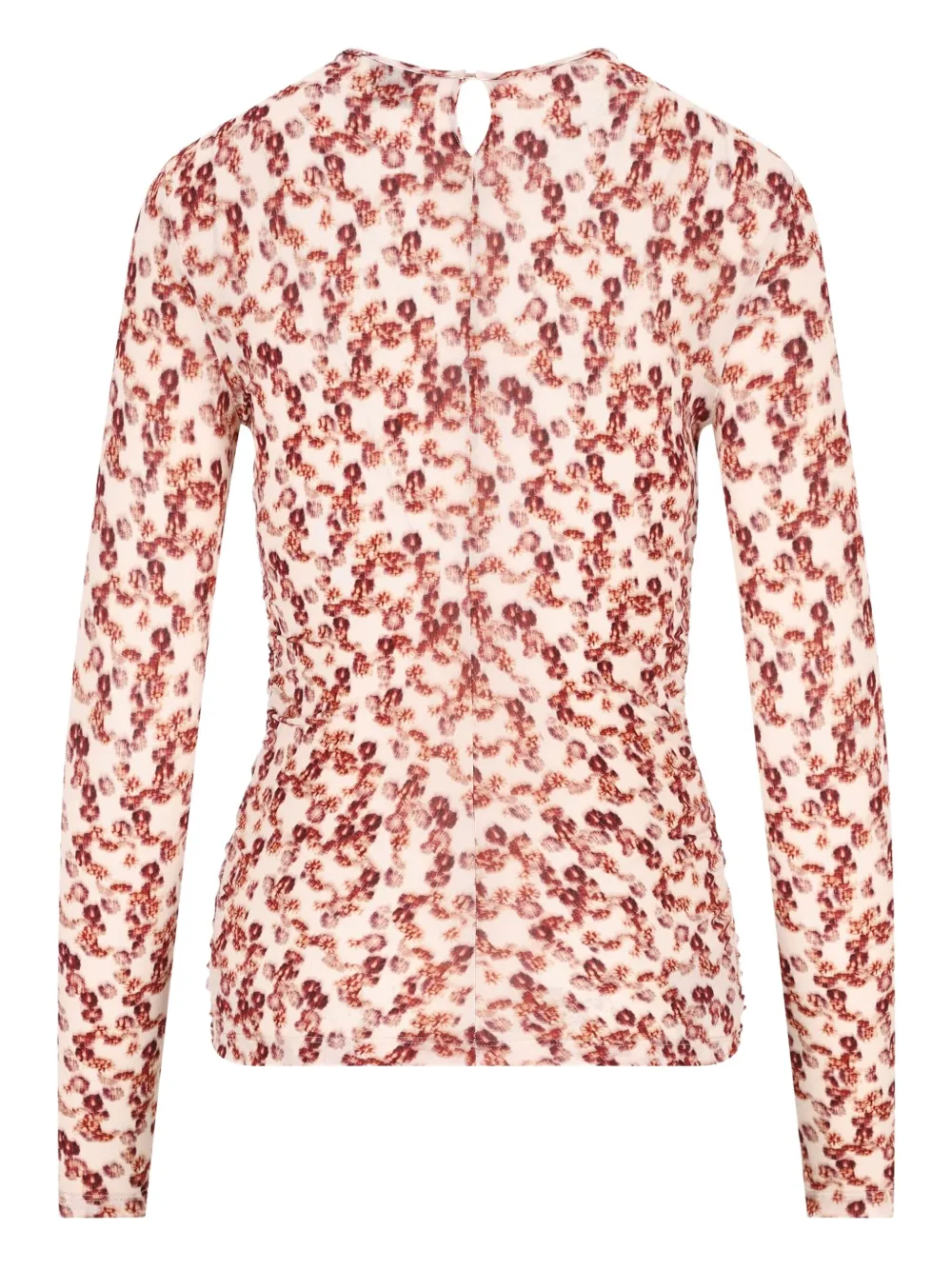 Isabel Marant Floral-print Tie-back Top In Red
