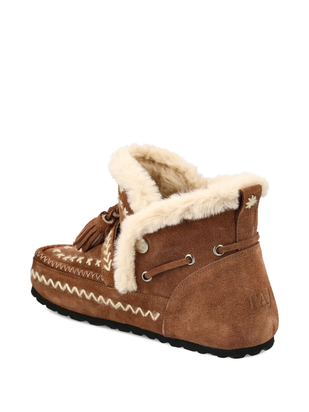 TAJI tassel-embellished suede boots Brown