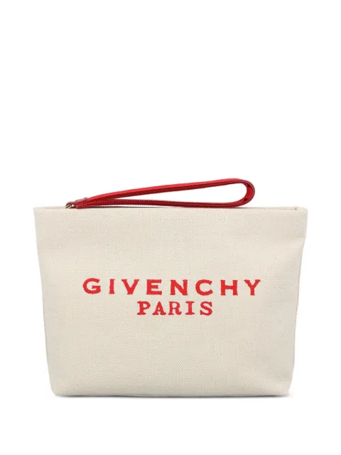 Givenchy logo-print clutch bag