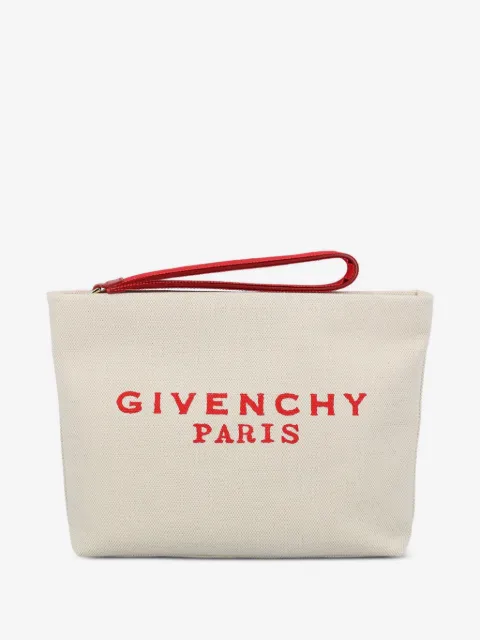 Givenchy logo-print clutch bag
