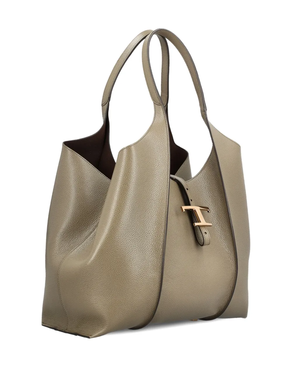 Tod's Grained Leather Top Handle Shoulder Bag In Brown