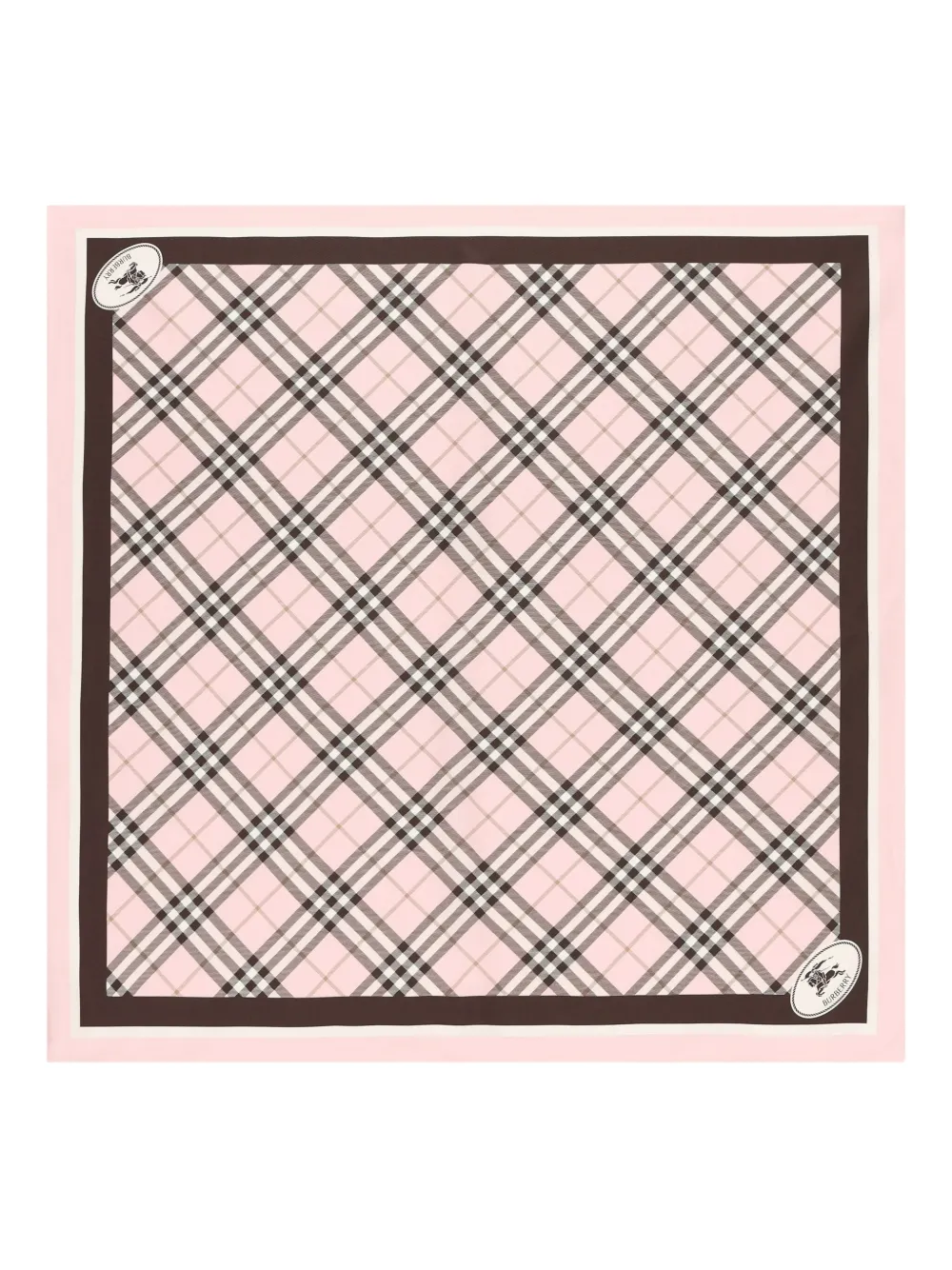 Burberry check-pattern logo scarf - Rosa