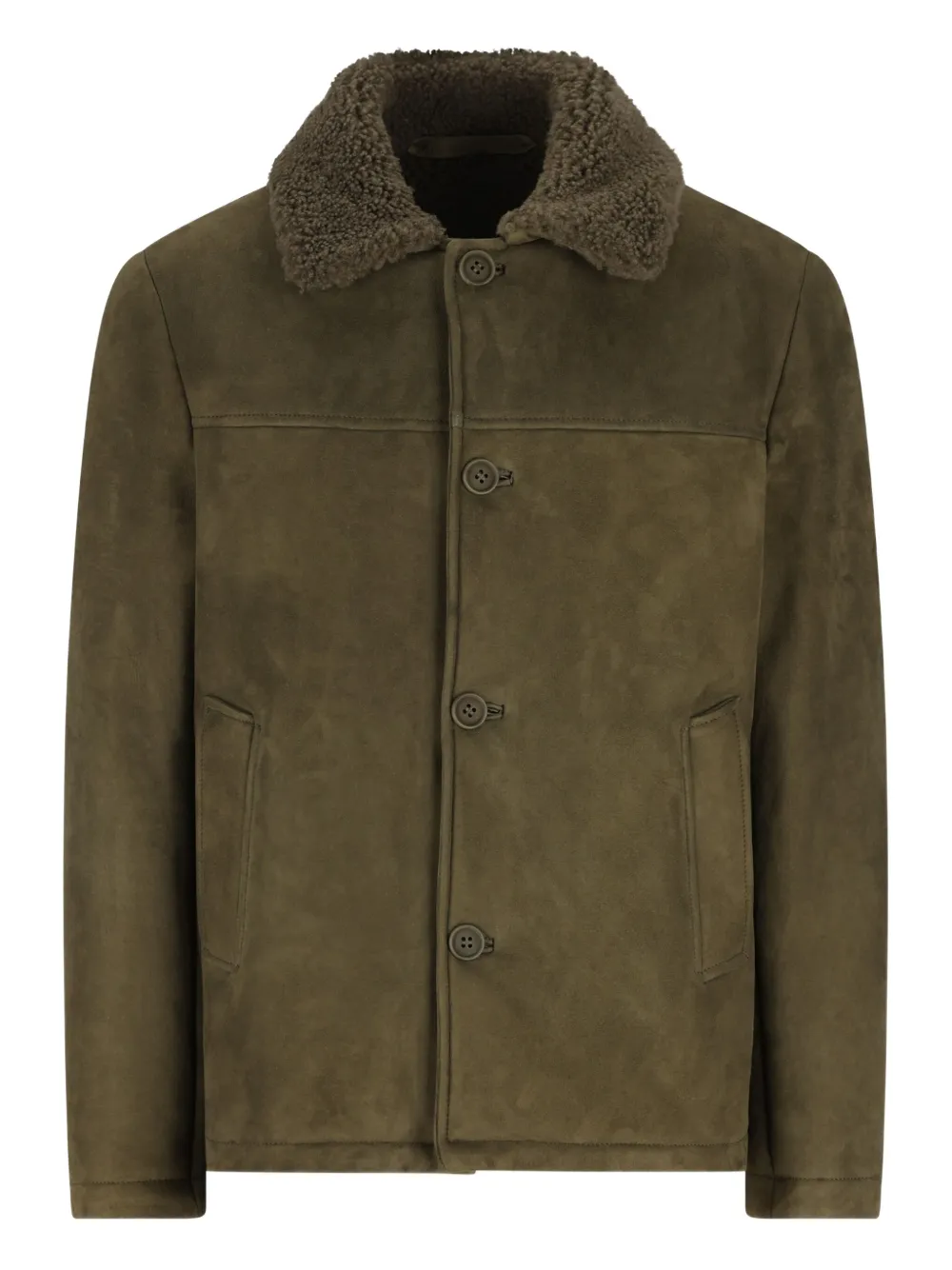 Salvatore Santoro buttoned suede jacket | Green | Image 1