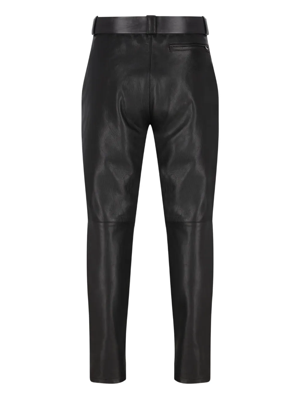 Saint Laurent Leren broek - Zwart