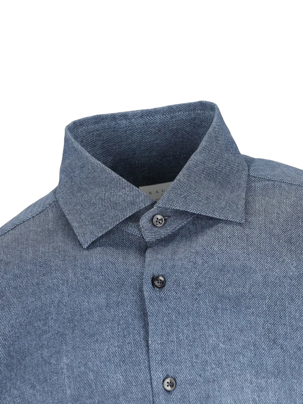 Xacus X Franz Kraler Long-sleeve Button-down Shirt In Blue