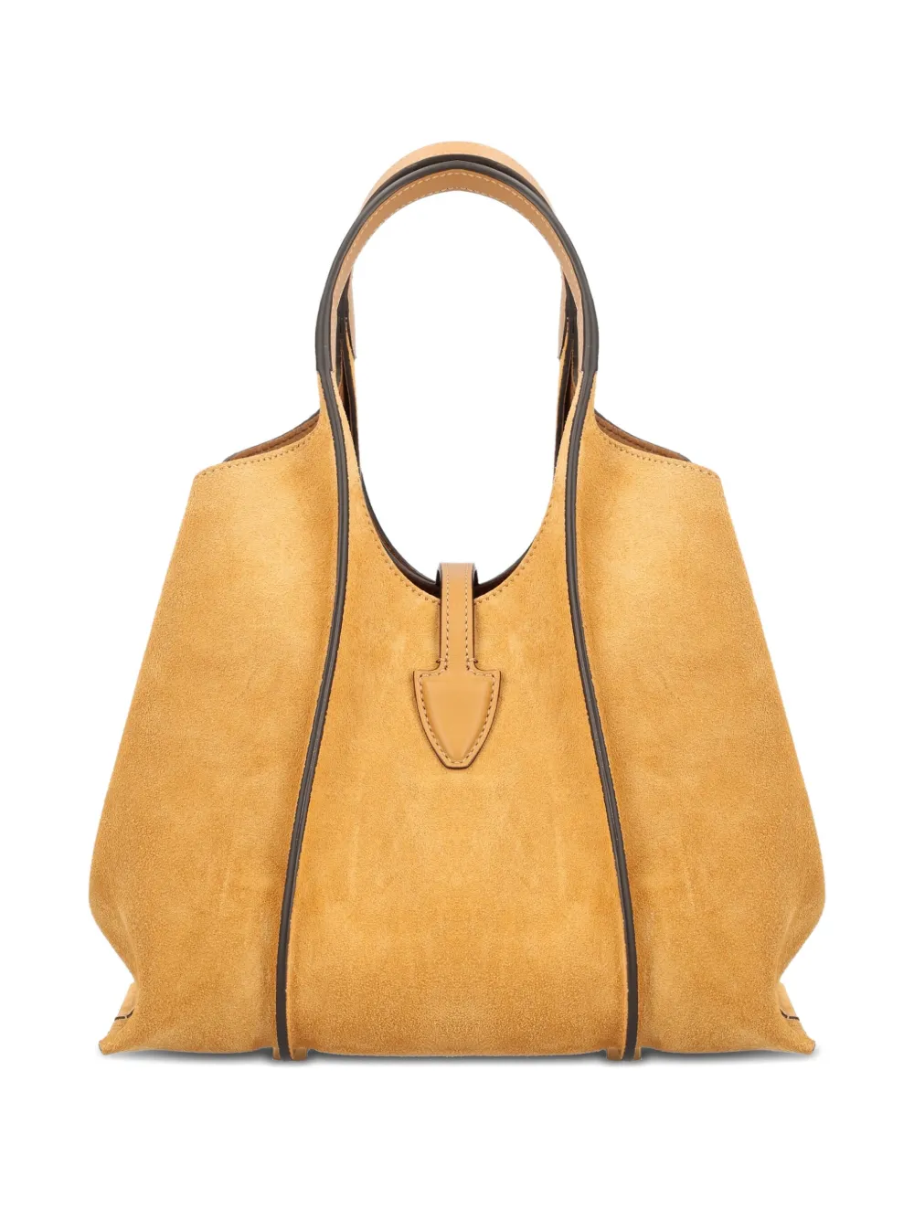 Tod's T-logo suede leather shoulder bag - Geel