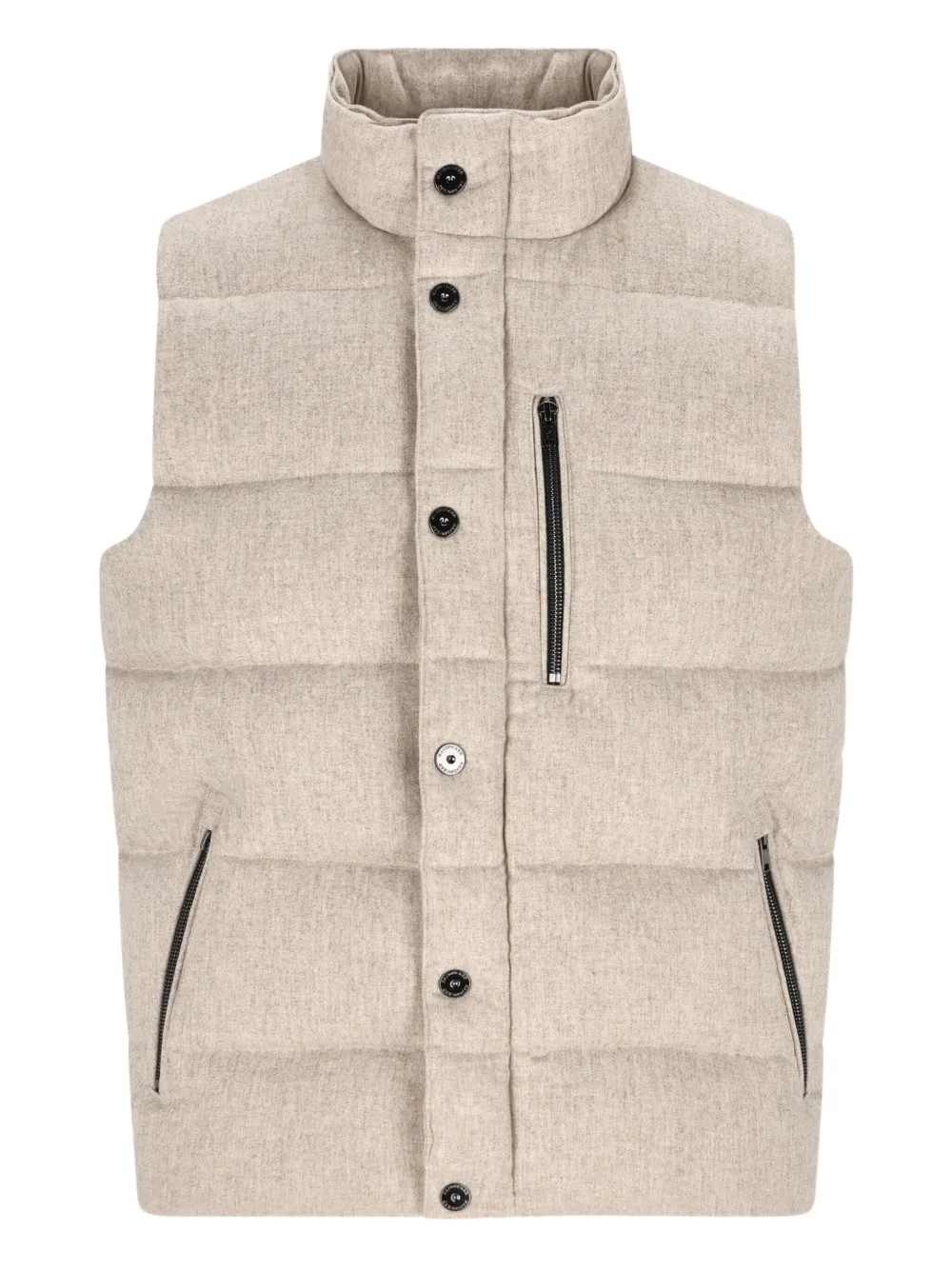 Hand Picked quilted high-collar waistcoat | Neutrals | Image 1