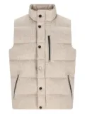 Hand Picked quilted high-collar waistcoat - Neutrals