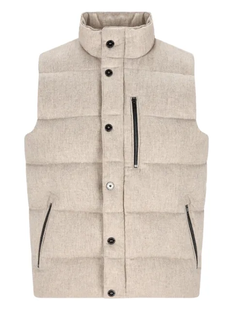 Hand Picked quilted high-collar waistcoat