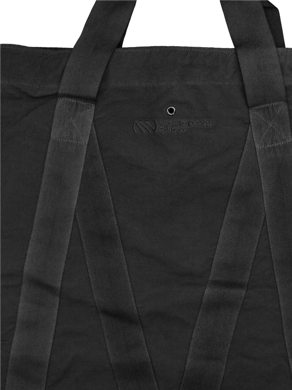 Massimo Osti Studio Drawstring Top-handle Messenger Bag In Black