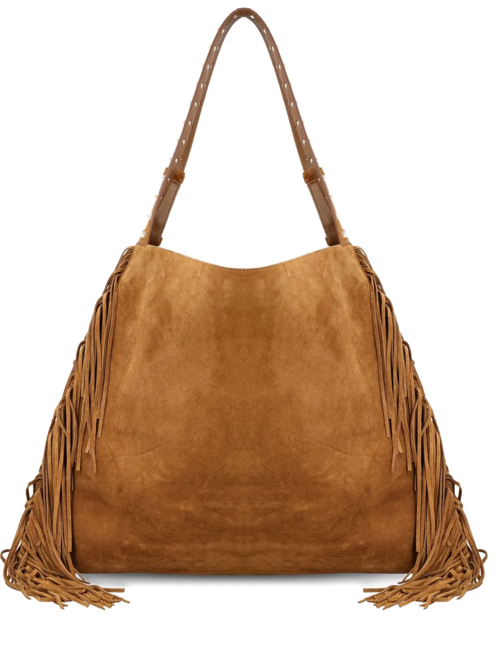 Christian Louboutin fringe-detail suede backpack | Brown | Image 1