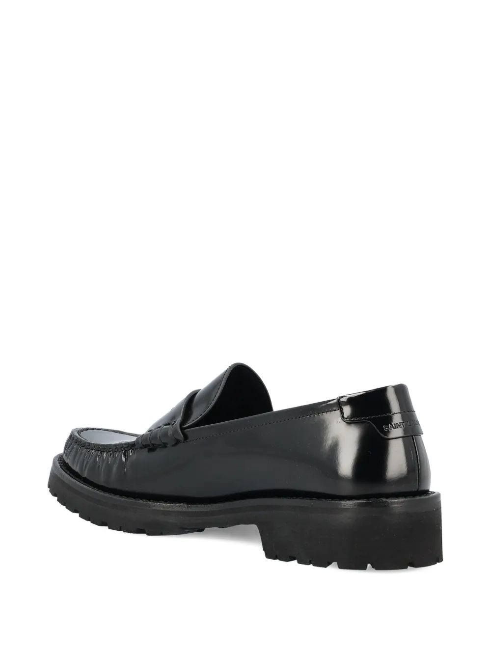 Saint Laurent leather penny loafers Zwart