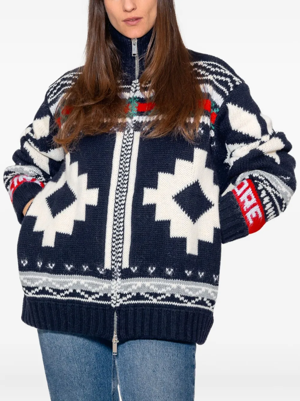 Giada Benincasa fairisle-pattern zip-fastening cardigan | Cardigans | Image 2