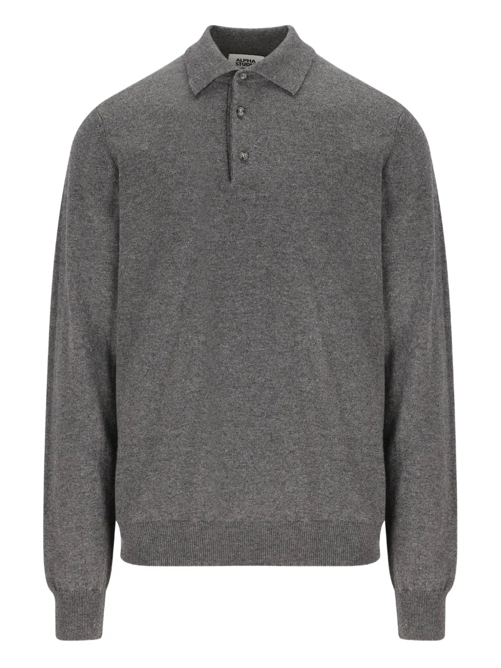 ALPHA STUDIO polo-neck cashmere sweater | Grey | Image 1