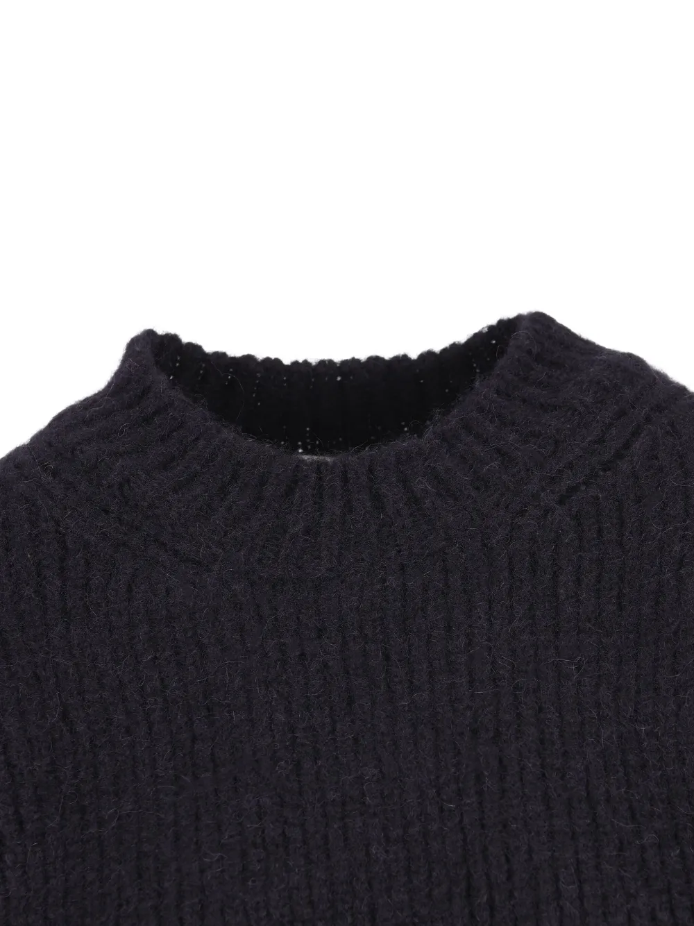 Saint Laurent Geribbelde sweater met ronde hals Blauw
