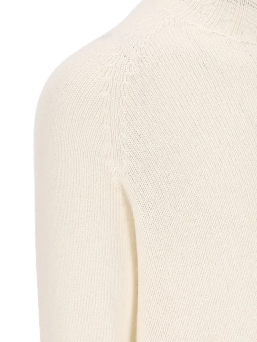 Tagliatore High-collar Ribbed Sweater In Neutral