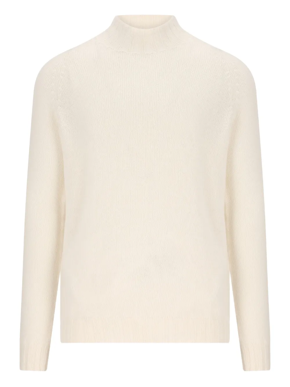 Tagliatore High-collar Ribbed Sweater In Neutral