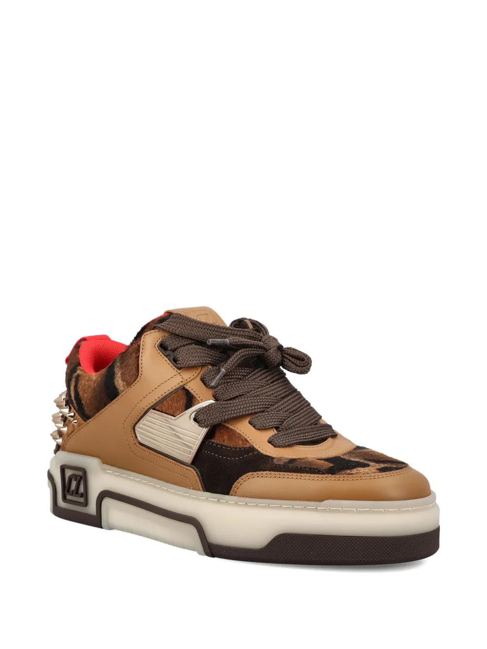 Christian Louboutin leopard-print studded sneakers | Low-Tops | Image 2