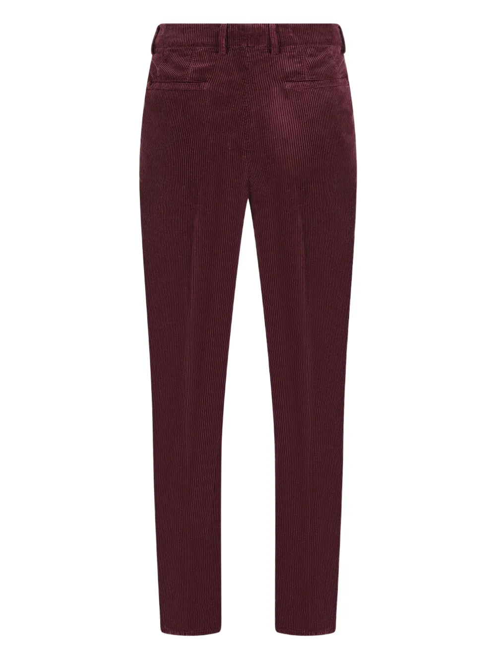 Brunello Cucinelli Ribfluwelen broek met geplooide voorkant - Rood