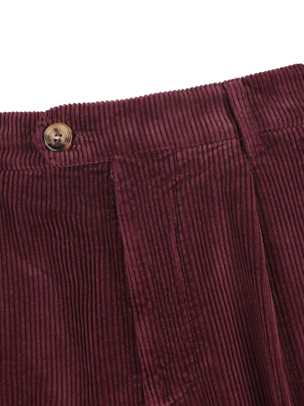 Brunello Cucinelli Pleated-front Corduroy Trousers In Burgundy