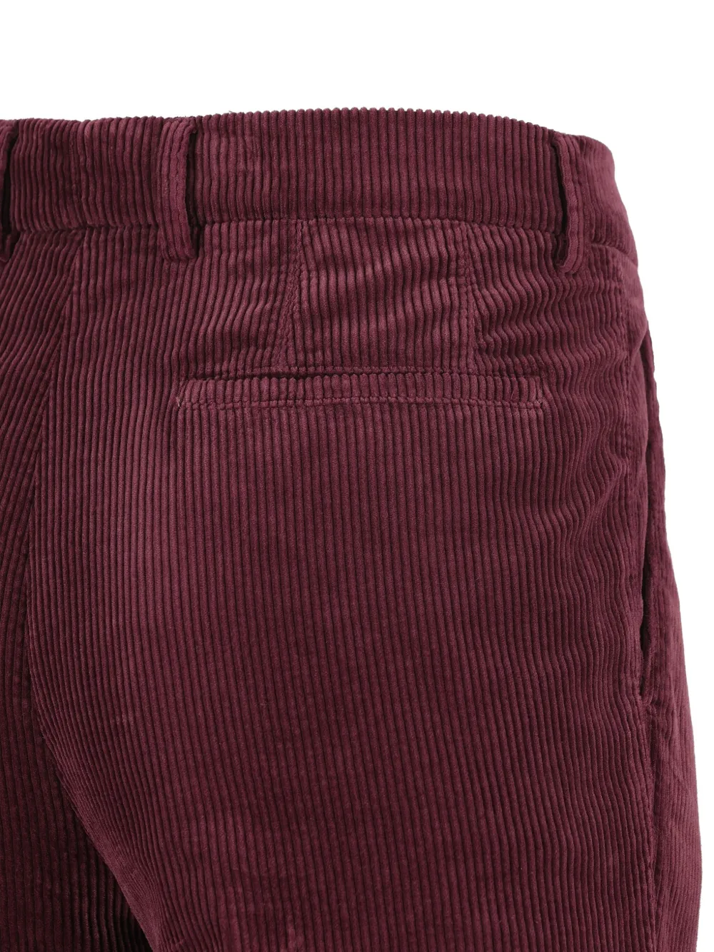 Brunello Cucinelli Pleated-front Corduroy Trousers In Burgundy