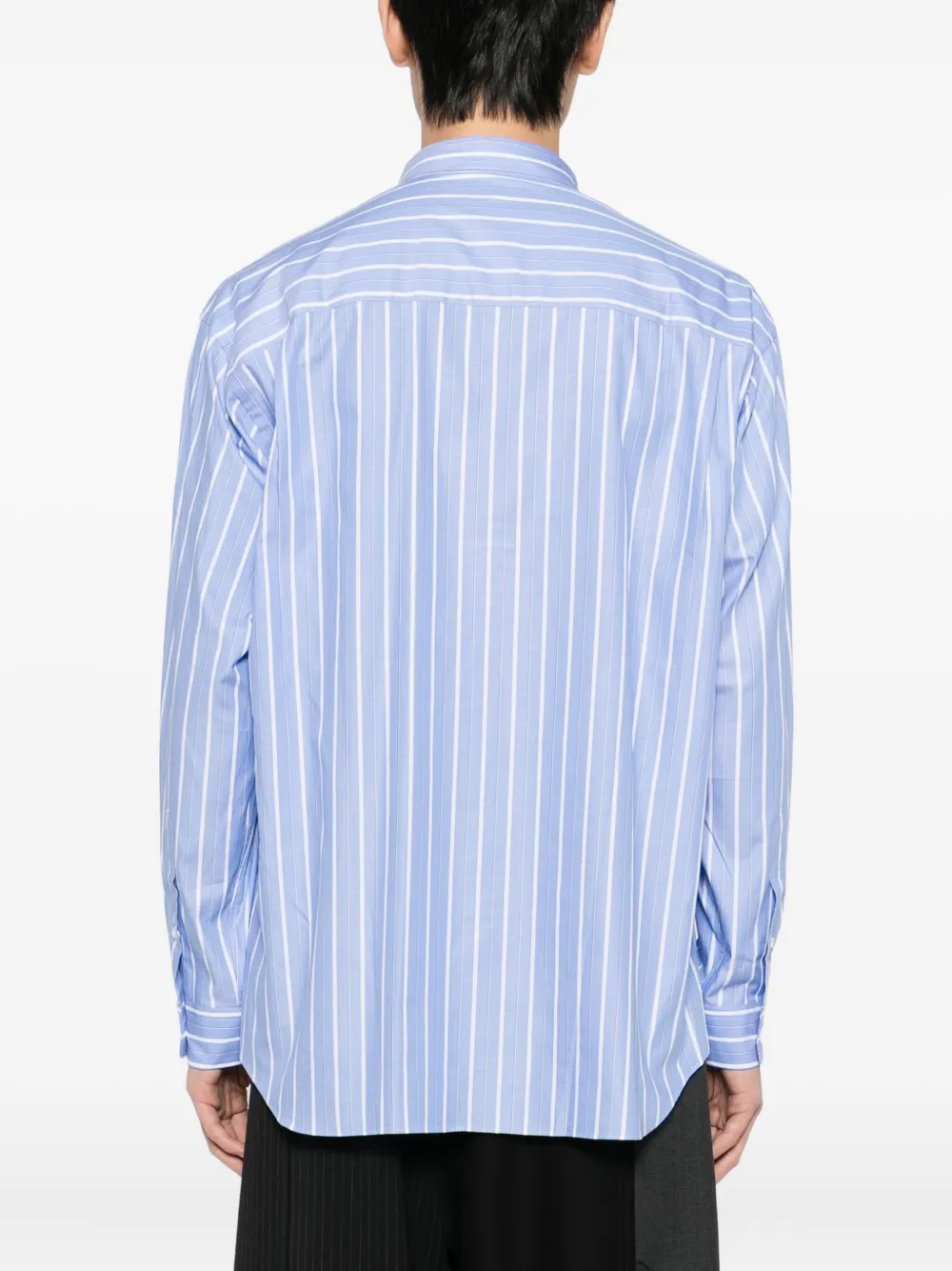 Comme des Garçons Homme Gestreept overhemd Blauw