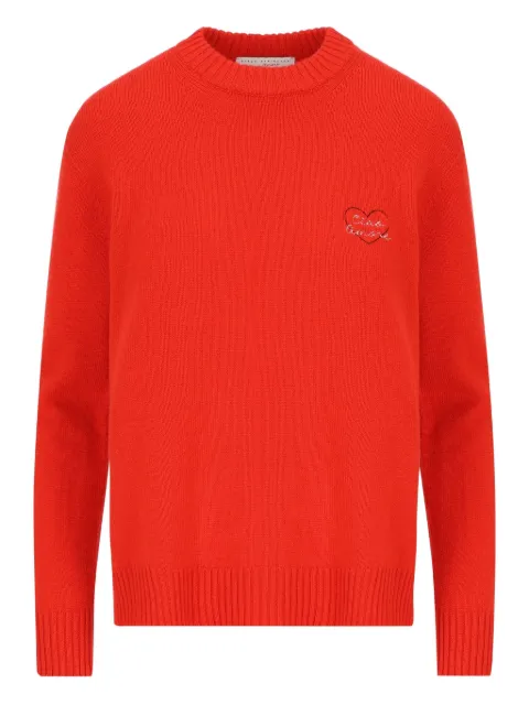 Giada Benincasa heart-embroidered cashmere sweater
