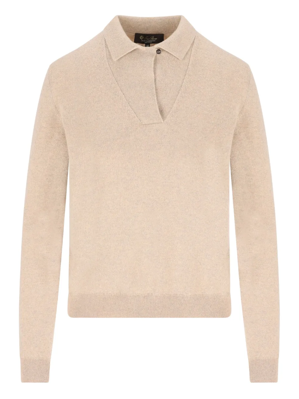 Loro Piana knitted polo top | Neutrals | Image 1