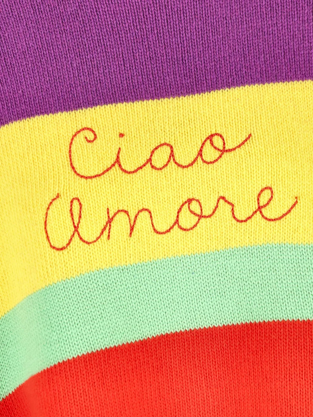 Giada Benincasa Striped Embroidered Sweater In Multi