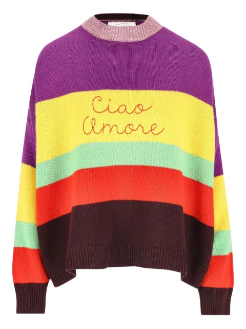 Giada Benincasa striped embroidered sweater